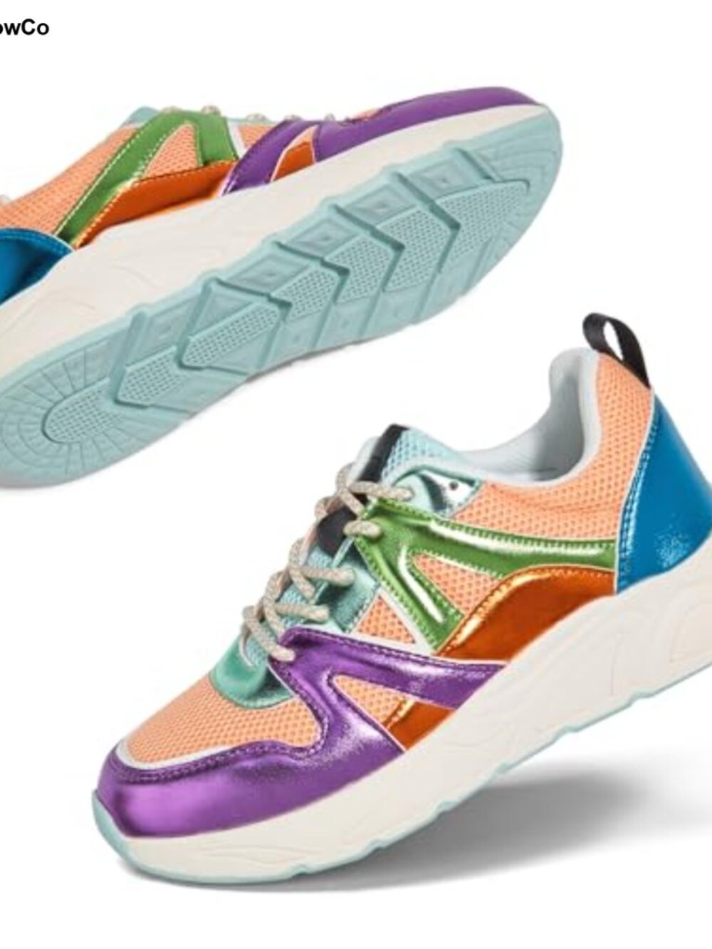 Women's Retro Platform Walking Sneakers Mesh Suede Memory Foam